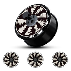 Custom Wheel Covers , Replaceable Rim Protector, Durable Scratch, Center Lock Installation (0102)