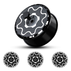 Custom Wheel Covers for Tesla Model S/X/Cybertruck Wheel Hubs, Replaceable Rim Protector, Durable Scratch, Center Lock Installation (0204,Set of 4)