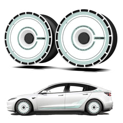 19/ 20 Inch Wheel Covers for Tesla Model Y Juniper Crossflow Wheels 2025, Centers Lock Installation Rim Protector, Full Coverage Hubcaps Exterior Accessories (0310, 4 PCS)