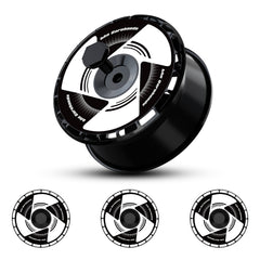 Custom Wheel Covers , Replaceable Rim Protector, Durable Scratch, Center Lock Installation (0090)