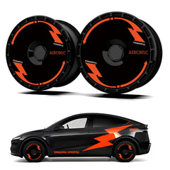 19/ 20 Inch Wheel Covers for Tesla Model Y Juniper Crossflow Wheels 2025, Centers Lock Installation Rim Protector, Full Coverage Hubcaps Exterior Accessories (0156, 4 PCS)