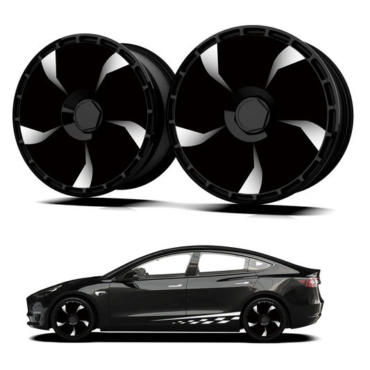 19/ 20 Inch Wheel Covers for Tesla Model Y Juniper Crossflow Wheels 2025, Centers Lock Installation Rim Protector, Full Coverage Hubcaps Exterior Accessories (0336-white, 4 PCS)