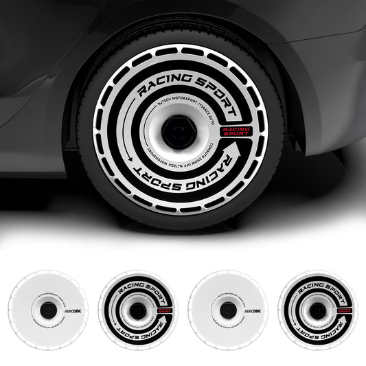 Custom Wheel Covers for Tesla Model Y Juniper Induction Wheel Hubs, Replaceable Rim Protector, Durable Scratch, Center Lock Installation Fits 2025 (Black and White,19/20 Inch )