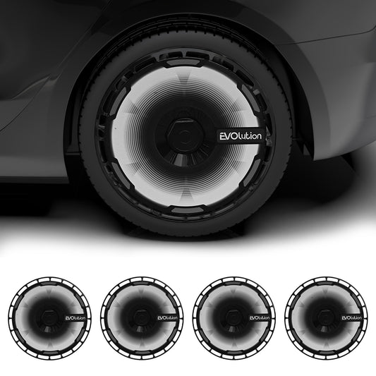 Custom Wheel Covers for Tesla Model Y Juniper Induction Wheel Hubs, Replaceable Rim Protector, Durable Scratch, Center Lock Installation Fits 2025 (Black Hole, 19/20 Inch )