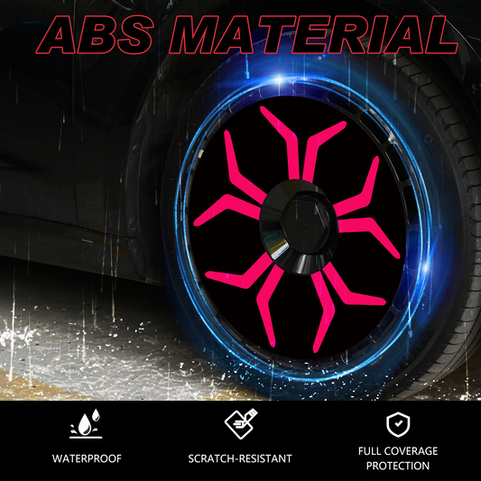 Wheel Covers (4-Pack) - Universal Fit for Most Rims, Replaceable Rim Protector, Durable Scratch, Center Lock Installation(0281)