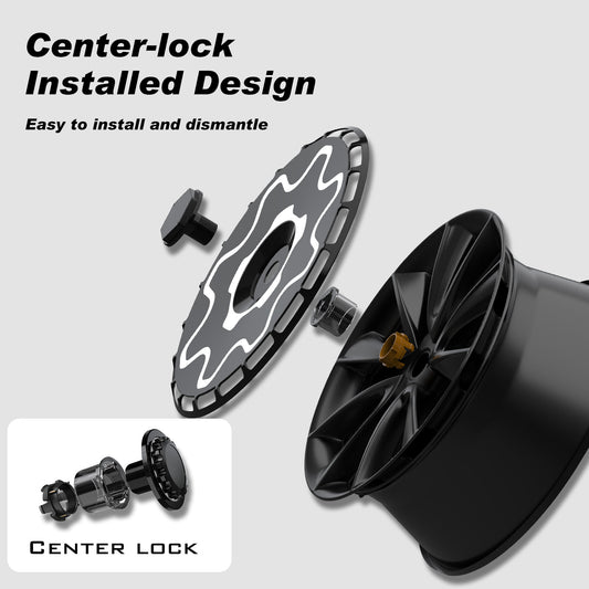 Custom Wheel Covers , Replaceable Rim Protector, Durable Scratch, Center Lock Installation (0204)