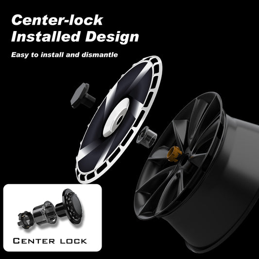 Custom Wheel Covers for Tesla Model Y Juniper Induction Wheel Hubs, Replaceable Rim Protector, Durable Scratch, Center Lock Installation Fits 2025 (0092, 19/20 inch)