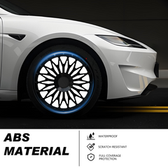 (4-Pack) Wheel Covers for Tesla Model Y Wheel Hubs, Full Coverage Rim Protector, Centers Lock Installation Hubcaps for Scratch Resistance, Fits 2021-2024( 0318, 19/20 inch)