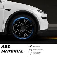 (4-Pack) Wheel Covers for Tesla Model Y Wheel Hubs, Full Coverage Rim Protector, Centers Lock Installation Hubcaps for Scratch Resistance, Fits 2021-2024( 0347, 19/20 inch)