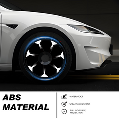 19/ 20 Inch Wheel Covers for Tesla Model Y Juniper Crossflow Wheels 2025, Centers Lock Installation Rim Protector, Full Coverage Hubcaps Exterior Accessories (0210, 4 PCS)