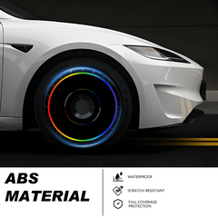 19/ 20 Inch Wheel Covers for Tesla Model Y Juniper Crossflow Wheels 2025, Centers Lock Installation Rim Protector, Full Coverage Hubcaps Exterior Accessories (0327, 4 PCS)