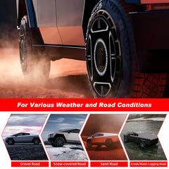 Wheel Covers for Tesla Model X/S/ Cybertruck, Full Coverage Hubcaps Replacement, Centers Lock Installation Rim Cover Protector (0110, Set of 4)