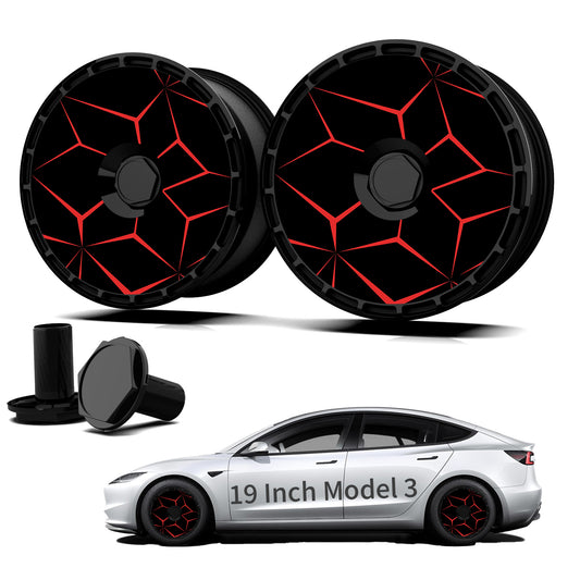 19-Inch Wheel Covers for Tesla Model 3 - Full Coverage Hubcaps-Center Lock Installed Rim Protectors Exterior Accessories-Fit for 2020-2025
