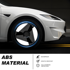 19/ 20 Inch Wheel Covers for Tesla Model Y Juniper Crossflow Wheels 2025, Centers Lock Installation Rim Protector, Full Coverage Hubcaps Exterior Accessories (0340, 4 PCS)