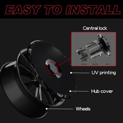 Wheel Covers for BYD Sealion 6 , Full Coverage Hubcaps Replacement, Centers Lock Installation Rim Cover Protector (Little Cyclone, Set of 4)