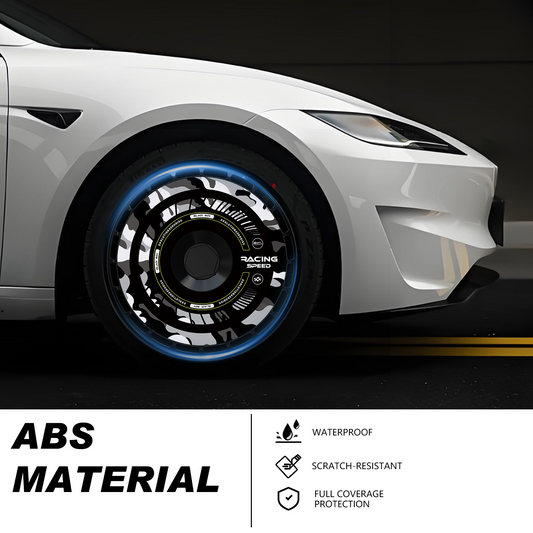 (4-Pack) Wheel Covers for Tesla Model Y Wheel Hubs, Full Coverage Rim Protector, Centers Lock Installation Hubcaps for Scratch Resistance, Fits 2021-2024( 0185, 19/20 inch)