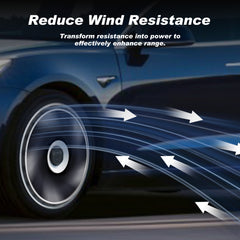 Custom Wheel Covers for Tesla Model S/X/Cybertruck Wheel Hubs, Replaceable Rim Protector, Durable Scratch, Center Lock Installation (0092,Set of 4)