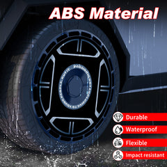 Wheel Covers for Tesla Model X/S/ Cybertruck, Full Coverage Hubcaps Replacement, Centers Lock Installation Rim Cover Protector (0110, Set of 4)