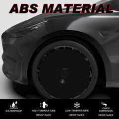 Custom Wheel Covers For Audi, Replaceable Rim Protector, Durable Scratch, Center Lock Installation (Pure Black)