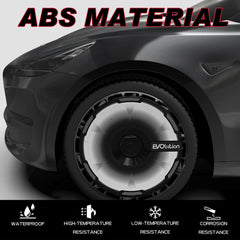 Custom Wheel Covers for Tesla Model S/X/Cybertruck Wheel Hubs, Replaceable Rim Protector, Durable Scratch, Center Lock Installation (Black Hole)