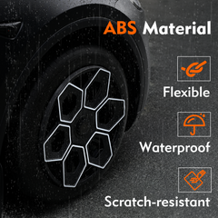 19 in Wheel Covers for Tesla Model Y Juniper Crossflow Wheels 2025, Centers Lock Installation Hubcaps, ABS Material Rim Protector Exterior Accessories (White, 4PCS)