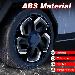Wheel Covers for Tesla Model X/S/ Cybertruck, Full Coverage Hubcaps Replacement, Centers Lock Installation Rim Cover Protector (0301, Set of 4)