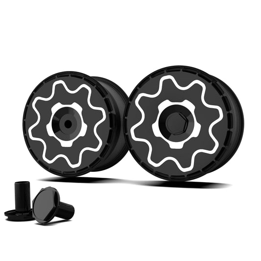 Wheel Covers for Tesla Model Y Juniper, Full Coverage Hubcaps Replacement, Centers Lock Installation Rim Cover Protector (0204, Set of 4, 19/20 Inch )