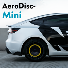 Mini Half-Cover Hub Caps for Tesla Model 3 Highland Photon Wheel, Custom Modified Rim Accents for Creative & Personalized Decoration, Compatible with 2017-2025, (Yellow, 2PCS)