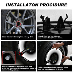 Wheel Covers for Tesla Model 3 highland, Full Coverage Hubcaps Replacement, Centers Lock Installation Rim Cover Protector (Black Hole,Set of 4)