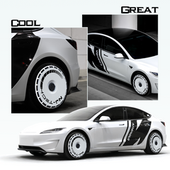 Wheel Cover for Tesla Model 3 Aero & Highland Photon Wheel Hubs, Full Coverage Hubcaps, Center Lock Installed Rim Protectors Exterior Accessories Fit for 2020-2025 (0012, 4 PCS)