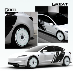 19/ 20 Inch Wheel Covers for Tesla Model Y Juniper Crossflow Wheels 2025, Centers Lock Installation Rim Protector, Full Coverage Hubcaps Exterior Accessories (0310, 4 PCS)