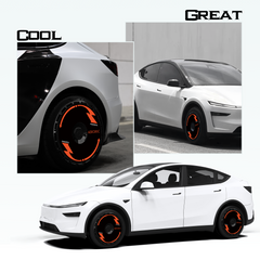19/ 20 Inch Wheel Covers for Tesla Model Y Juniper Crossflow Wheels 2025, Centers Lock Installation Rim Protector, Full Coverage Hubcaps Exterior Accessories (0156, 4 PCS)