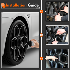 19 in Wheel Covers for Tesla Model Y Juniper Crossflow Wheels 2025, Centers Lock Installation Hubcaps, ABS Material Rim Protector Exterior Accessories (White, 4PCS)