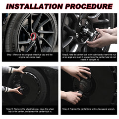 Custom Wheel Covers for Tesla Model Y Juniper Induction Wheel Hubs, Replaceable Rim Protector, Durable Scratch, Center Lock Installation Fits 2025 (Pure Black, 19/20 inch)