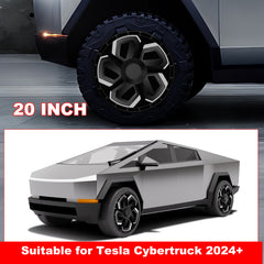 Wheel Covers for Tesla Model X/S/ Cybertruck, Full Coverage Hubcaps Replacement, Centers Lock Installation Rim Cover Protector (0301, Set of 4)