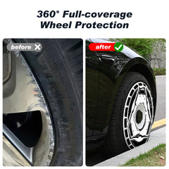 Custom Wheel Covers , Replaceable Rim Protector, Durable Scratch, Center Lock Installation (0098)