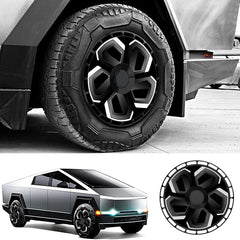Wheel Covers for Tesla Model X/S/ Cybertruck, Full Coverage Hubcaps Replacement, Centers Lock Installation Rim Cover Protector (0301, Set of 4)