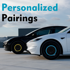 Mini Half-Cover Hub Caps for Tesla Model 3 Highland Photon Wheel, Custom Modified Rim Accents for Creative & Personalized Decoration (Blue, 2PCS)