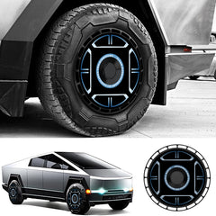 Wheel Covers for Tesla Model X/S/ Cybertruck, Full Coverage Hubcaps Replacement, Centers Lock Installation Rim Cover Protector (0110, Set of 4)