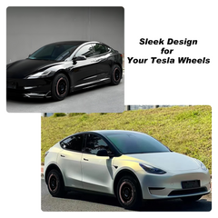 19/ 20 Inch Wheel Covers for Tesla Model Y Juniper Crossflow Wheels 2025, Centers Lock Installation Rim Protector, Full Coverage Hubcaps Exterior Accessories (0256, 4 PCS)