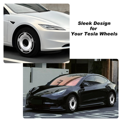 Wheel Cover for Tesla Model 3 Aero & Highland Photon Wheel Hubs, Full Coverage Hubcaps, Center Lock Installed Rim Protectors Exterior Accessories Fit for 2020-2025 (0272, 4 PCS)