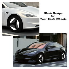 19/ 20 Inch Wheel Covers for Tesla Model Y Juniper Crossflow Wheels 2025, Centers Lock Installation Rim Protector, Full Coverage Hubcaps Exterior Accessories (0340, 4 PCS)