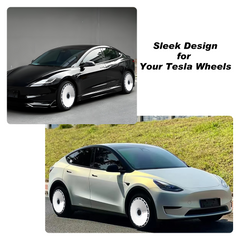 19/ 20 Inch Wheel Covers for Tesla Model Y Juniper Crossflow Wheels 2025, Centers Lock Installation Rim Protector, Full Coverage Hubcaps Exterior Accessories (0236, 4 PCS)