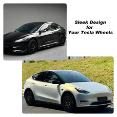 19/ 20 Inch Wheel Covers for Tesla Model Y Juniper Crossflow Wheels 2025, Centers Lock Installation Rim Protector, Full Coverage Hubcaps Exterior Accessories (0249, 4 PCS)