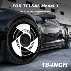 Custom Wheel Covers for Tesla Model 3 Wheel Hubs, Replaceable Rim Protector, Durable Scratch, Center Lock Installation Fit 2017-2023(0090)