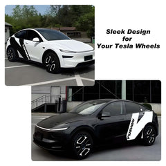 (4-Pack) Wheel Covers for Tesla Model Y Wheel Hubs, Full Coverage Rim Protector, Centers Lock Installation Hubcaps for Scratch Resistance, Fits 2021-2024( 0348, 19/20 inch)