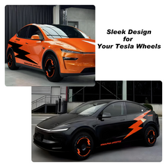 19/ 20 Inch Wheel Covers for Tesla Model Y Juniper Crossflow Wheels 2025, Centers Lock Installation Rim Protector, Full Coverage Hubcaps Exterior Accessories (0156, 4 PCS)