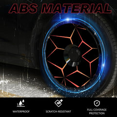 19/20 Inch Wheel Covers for Tesla Model Y Juniper Crossflow Wheels 2025, Centers Lock Installation Rim Protector, Full Coverage Hubcaps Exterior Accessories (Red & Yellow Lava, 4 PCS)