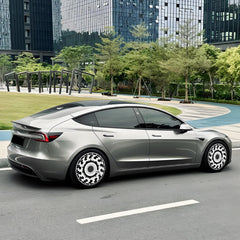 18 Inch Wheel Cover for Tesla Model 3 Aero & Highland Photon Wheel, City-Themed Customized Hubcaps, Center-Lock Full Coverage Rim Protector Compatible with 2017-2025 (New York)