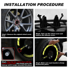Wheel Cover for Tesla Model 3 18-Inch, Snap-On Full Coverage Rim Protector, Less Wind Drag, Tesla Model 3 Accessories, Fit 2017-2023,0222